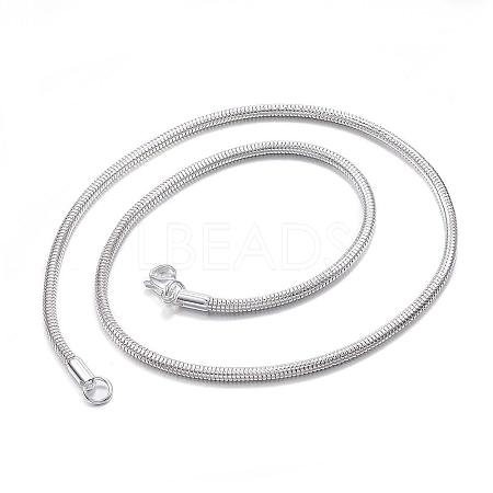 304 Stainless Steel Snake Chain Necklaces NJEW-P162-06S-1