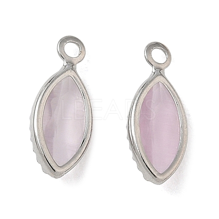 Brass & Cat Eye Pendants CE-CBA3C0B-01P-1