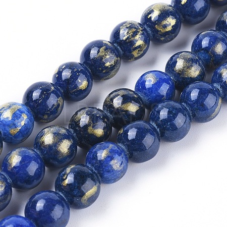 Natural Jade Beads Strands G-F670-A15-6mm-1