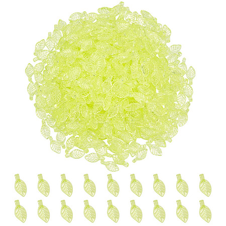 500Pcs Transparent Acrylic Charms TACR-ME0001-02B-1