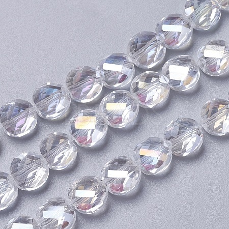 Electroplate Glass Beads Strands X-EGLA-J149-B-AB01-1