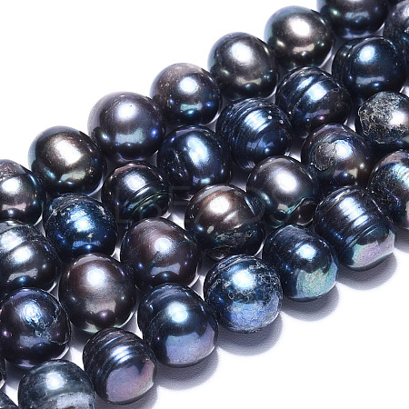 Natural Cultured Freshwater Pearl Beads Strands X-PEAR-S012-45-1