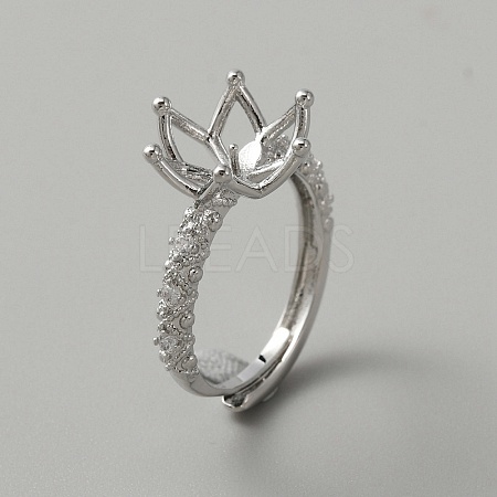 Adjustable Brass Ring Findings KK-WH0062-40P-1