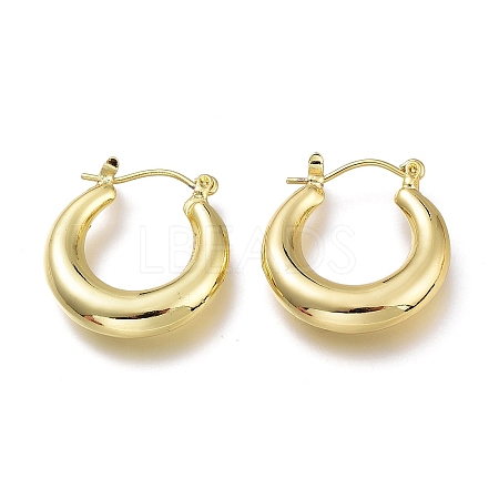 Brass Hoop Earrings LS-EJEW-H104-21G-1