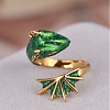 Enamel Dragon Open Cuff Ring DRAG-PW0001-65A-02-1