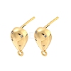 Brass Micro Pave Cubic Zirconia Stud Earring Findings KK-P263-19KCG-1
