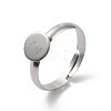 Non-Tarnish 304 Stainless Steel Pad Ring Settings X-STAS-K278-11B-P-1