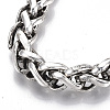 Men's Alloy Wheat Chain Bracelets BJEW-T014-07AS-4