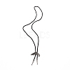 Gun Shape Laria Necklace for Men Women NJEW-WH0011-10AS-1