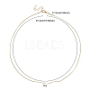Brass Round Snake Chain Necklace for Men Women MAK-YW0001-09-4
