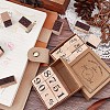 CRASPIRE 2 Sets 2 Style Wooden Stamps DIY-CP0006-65-4