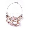 Shell Bib Statement Necklaces LS-NJEW-WH0004-01P-1