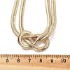 Iron Snake Chain Knot Necklaces for Women NJEW-G167-01G-1-3