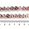 Natural Tibetan 3-Eye dZi Agate Beads Strands G-B084-A09-02-4