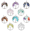 10Pcs 10 Styles Natural & Synthetic Mixed Gemstone Chip Pendants G-HY0001-19-1