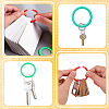 80Pcs 8 Colors Plastic Loose Leaf Book Binder Hinged Rings FIND-SP0004-81-5