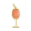 Brass Enamel Pendants KK-U062-02B-03-1