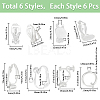 36Pcs 6 Styles Brass Clip-on Earring Converters Findings KK-SC0004-73-2