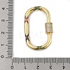 Brass Micro Pave Cubic Zirconia Keychain Clasps KK-P299-09C-G-3