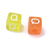 Spray Painted Transparent Acrylic Beads MACR-K365-07Q-2