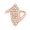 304 Stainless Steel Horse Eye Finger Ring for Women RJEW-C086-27-RG-2