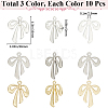 30Pcs 3 Colors Rack Plating Alloy Pendants FIND-SP0002-49A-2