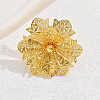 Luxurious Iron Hollow Flower Cuff Ring for Women's Wedding Party Accessories VZ5579-4