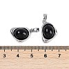 Black Glass Pendants KK-U043-52P-04-3