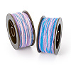 2 Rolls 2 Colors Segment Dyed Round Polyester Twisted Cords OCOR-TA0003-59B-2