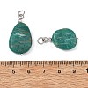 Natural Amazonite Pendants PALLOY-JF05881-02-3