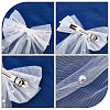 3Pcs 3 Colors Polyester Mesh Big Bowknot Hair Barrettes OHAR-FH0001-14-5
