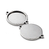 Non-Tarnish 201 Stainless Steel Cabochon Connector Settings X-STAS-E197-01P-2