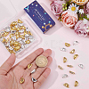 100Pcs 2 Colors Brass Crystal Rhinestone Spacer Bars ALRI-SC0001-60A-3