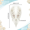 Polyester Embroidered Floral Lace Rhinestone Collar DIY-WH0304-901D-2