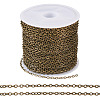 Brass Coated Iron Flat Cable Chains CH-TAC0007-02AB-1