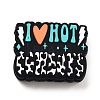 Word I Love Hot Food Grade Eco-Friendly Silicone Focal Beads SIL-K004-11A-1