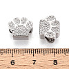 Brass Micro Pave Cubic Zirconia European Beads LS-ZIRC-T002-101-5