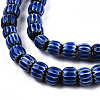 Handmade Lampwork Chevron Beads Strands LAMP-N023-003-01-4