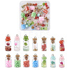 Fashewelry 28Pcs 4 Style Glass Wishing Bottle Pendant Decorations GLAA-FW0001-01-9