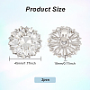 2Pcs Alloy Rhinestone Shoe Decorations AJEW-FG0003-72A-2