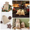 Beebeecraft Polyester Imitation Burlap Packing Pouches Drawstring Bags ABAG-BBC0001-02B-02-7