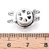Rack Plating Flower Brass Box Clasps KK-QA183-99P-3
