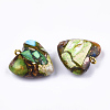 Assembled Bronzite and Imperial Jasper Pendants G-T111-04I-3