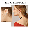 AHADERMAKER 8Pcs 4 Style 316 Surgical Stainless Steel Hoop Earrings with Clear Glass for Women EJEW-GA0005-05-5