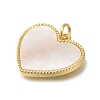 Brass Micro Pave Cubic Zirconia Pendants KK-R002-15G-2