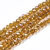 Electroplate Glass Beads Strands X-EGLA-R048-2mm-24-1