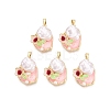 Brass Enamel Pendants KK-SZC0009-09G-02-1