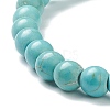 Synthetic Turquoise Beaded Stretch Bracelets BJEW-D446-B-14-3