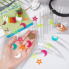 48Pcs 2 Style 4 Colors Transparent Blank Acrylic Pet Dog ID Tag PALLOY-AB00044-4