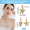 5Pcs Brass Micro Pave Grade AAA Cubic Zirconia Pendants ZIRC-BBC0002-41-2